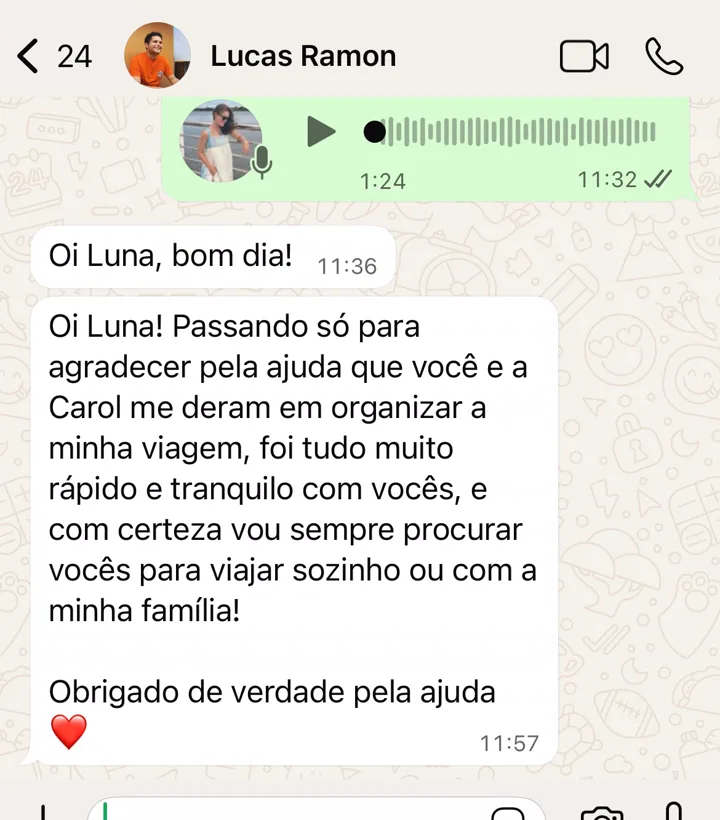 Conversa real no WhatsApp com o cliente Lucas Ramon